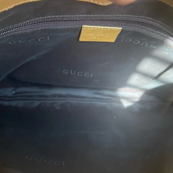 Gucci Vintage Handbag Monogram Gold Hardware - Picture 5 of 16